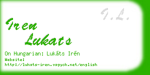 iren lukats business card
