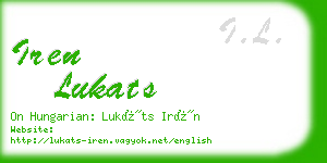 iren lukats business card